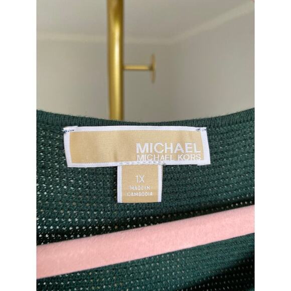 Michael Kors Knit Tunic Sweater Coastal Grandmother Quiet Luxury Cottagecore - Picture 10 of 11